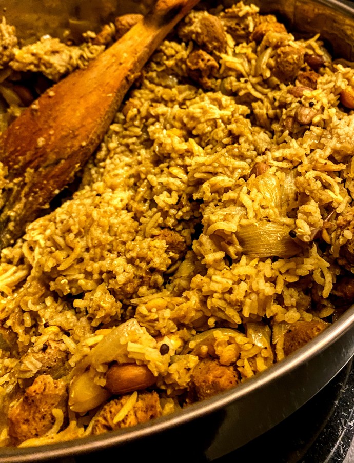 A shot of the spicy rice